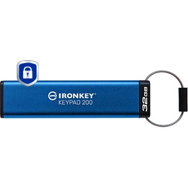 Kingston Technology IronKey Keypad 200 de 32 Go, FIPS 140-3 niveau 3 (en attente), chiffrement AES-256