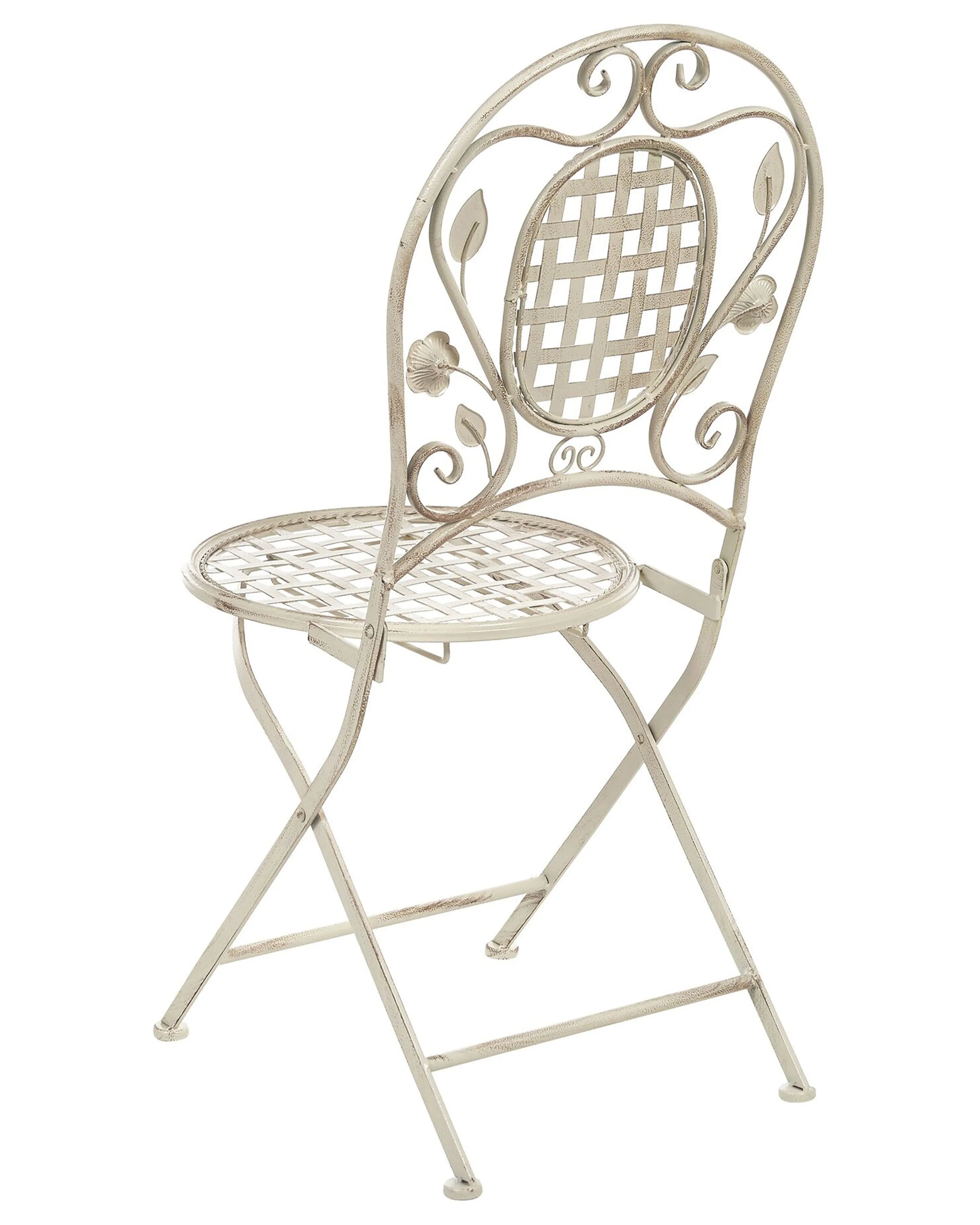 Set van 2 tuinstoelen BIVIO inklapbaar Metaal Gebroken wit