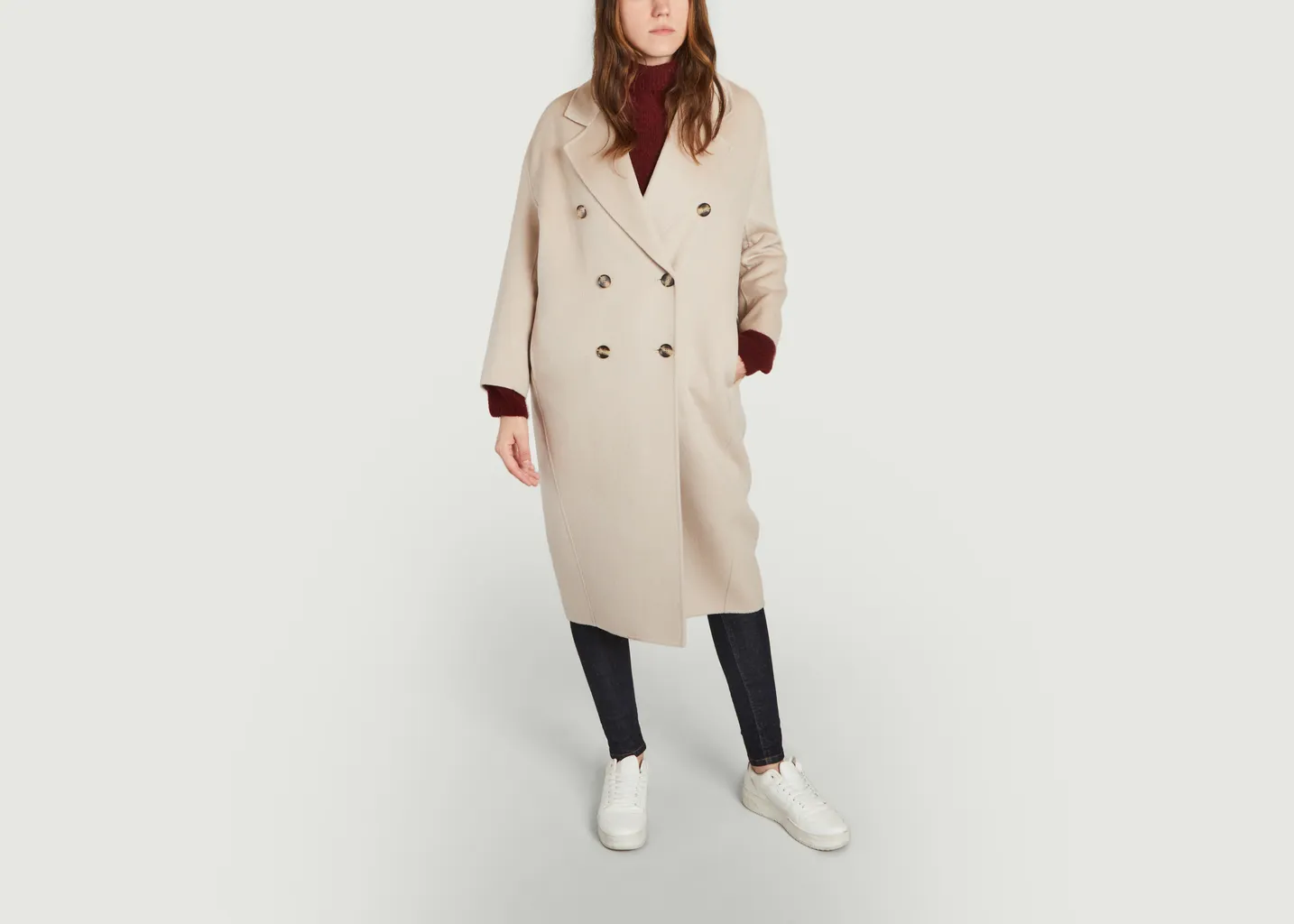 Manteau droit à double boutonnage Dadoulove American Vintage