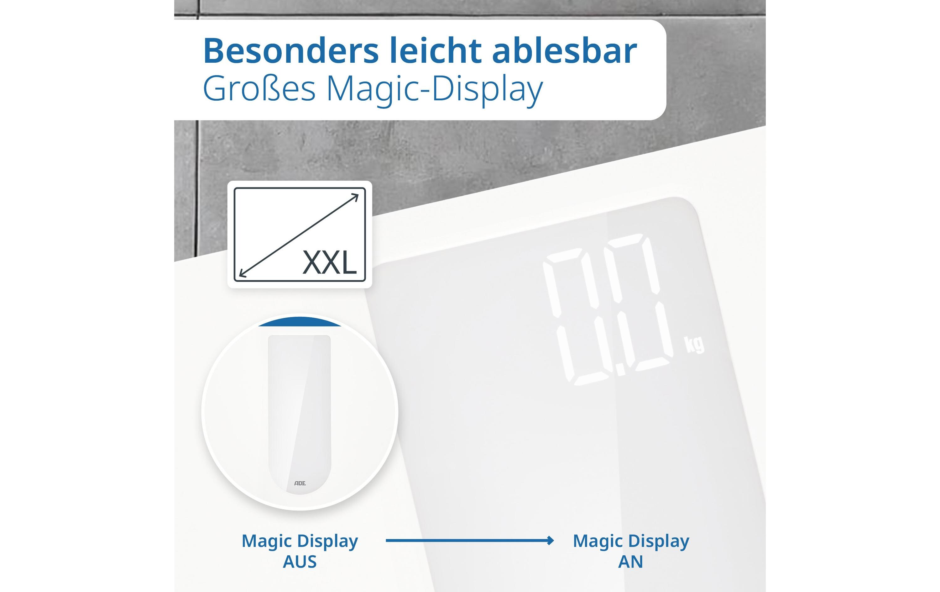 Personenwaage Allegra WeissDigitale Körperwaage in modernem Design
