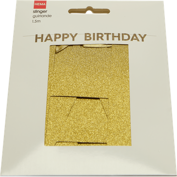 HEMA slinger happy birthday glitter 1 Stuk