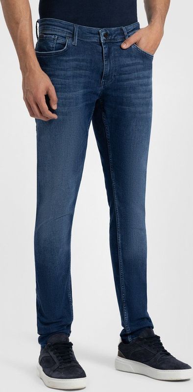 Purewhite - Heren Skinny fit Denim Jeans - Denim Mid Blue