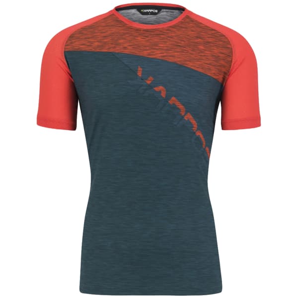 T-shirt randonnée KARPOS CRODA ROSSA JERSEY DARK SEA/PAPRIKA/BALSAM