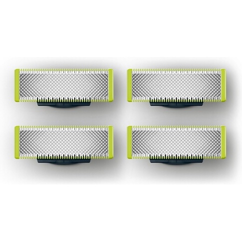 Accessoire rasage Philips Pack de 4 lames de remplacement tondeuse OneBlade QP240/50 Chrome foncé