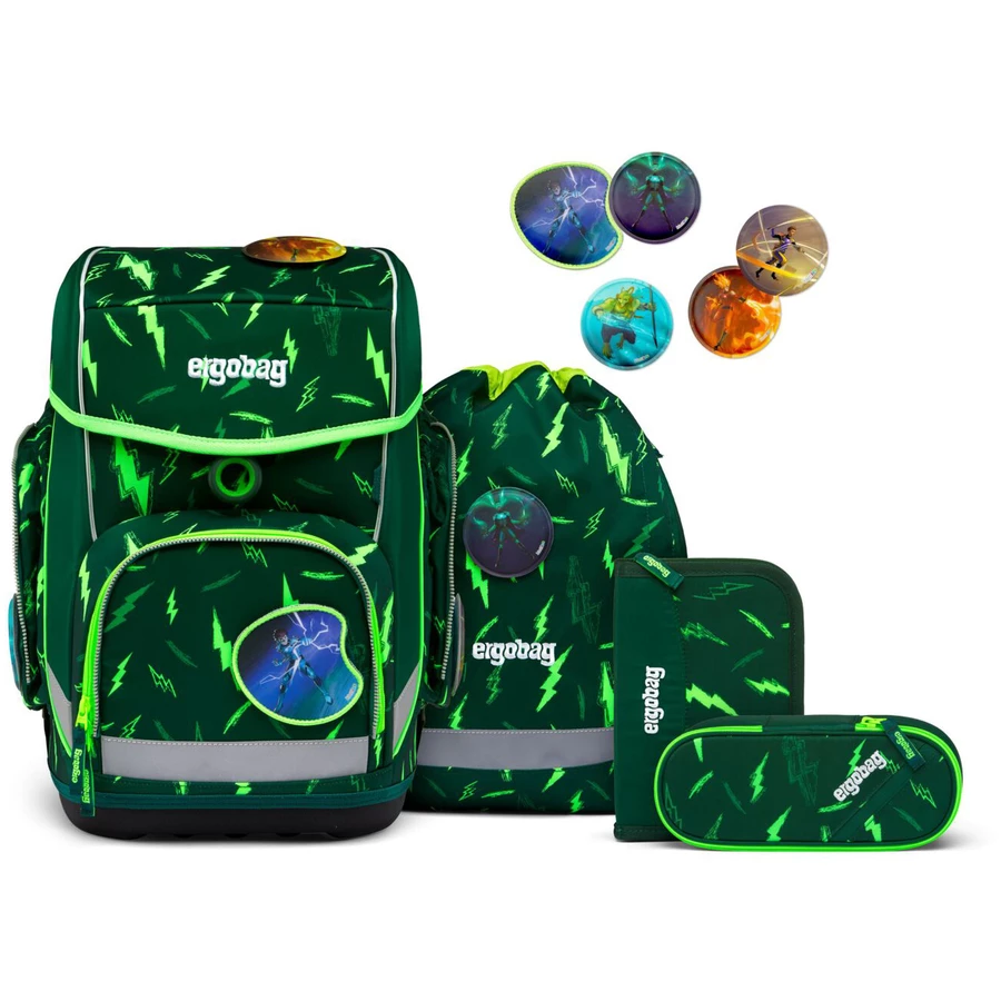 Ergobag Cubo Lumi - Schulranzen Set 5tlg. Modell 2024 Bärtastisch