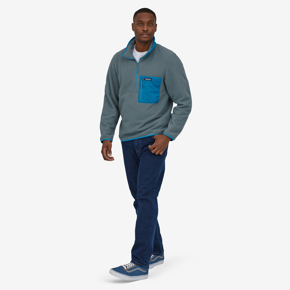 Microdini Herren-Fleecepullover mit halbem Reißverschluss
