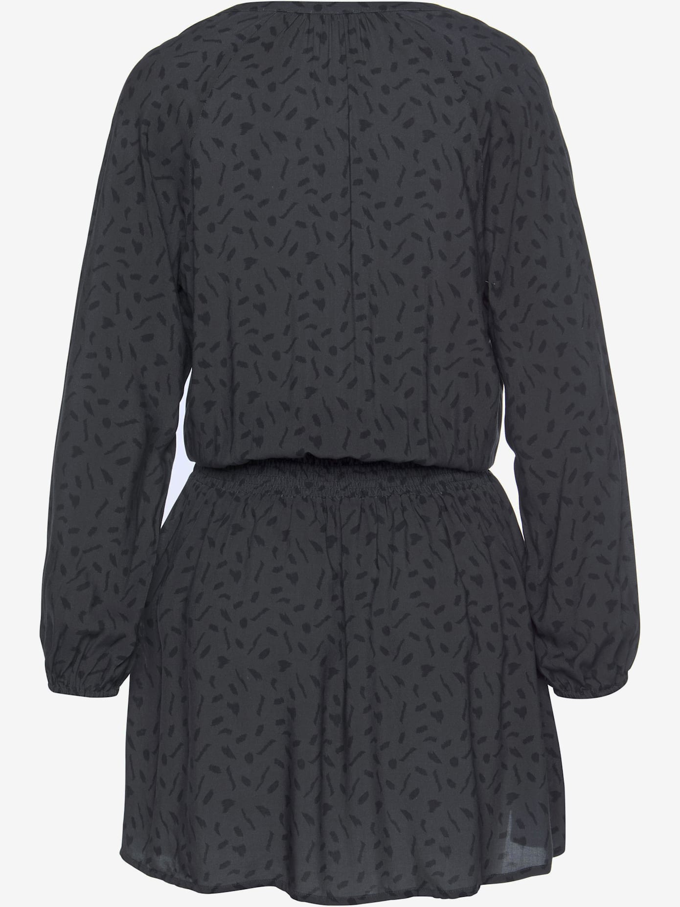 Robe imprimée robe à manches longues avec encolure en v