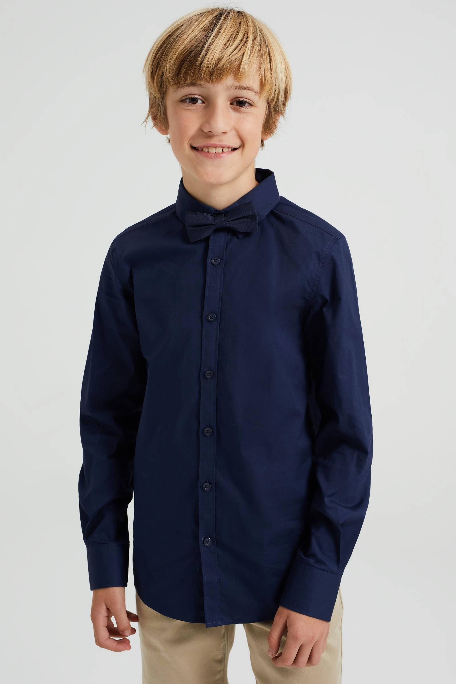 WE Fashion overhemd donkerblauw