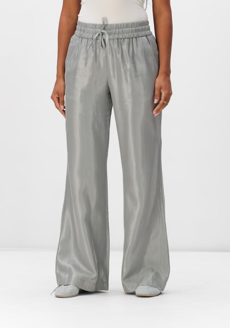 grijze aimee the label wijde broek faith trouser