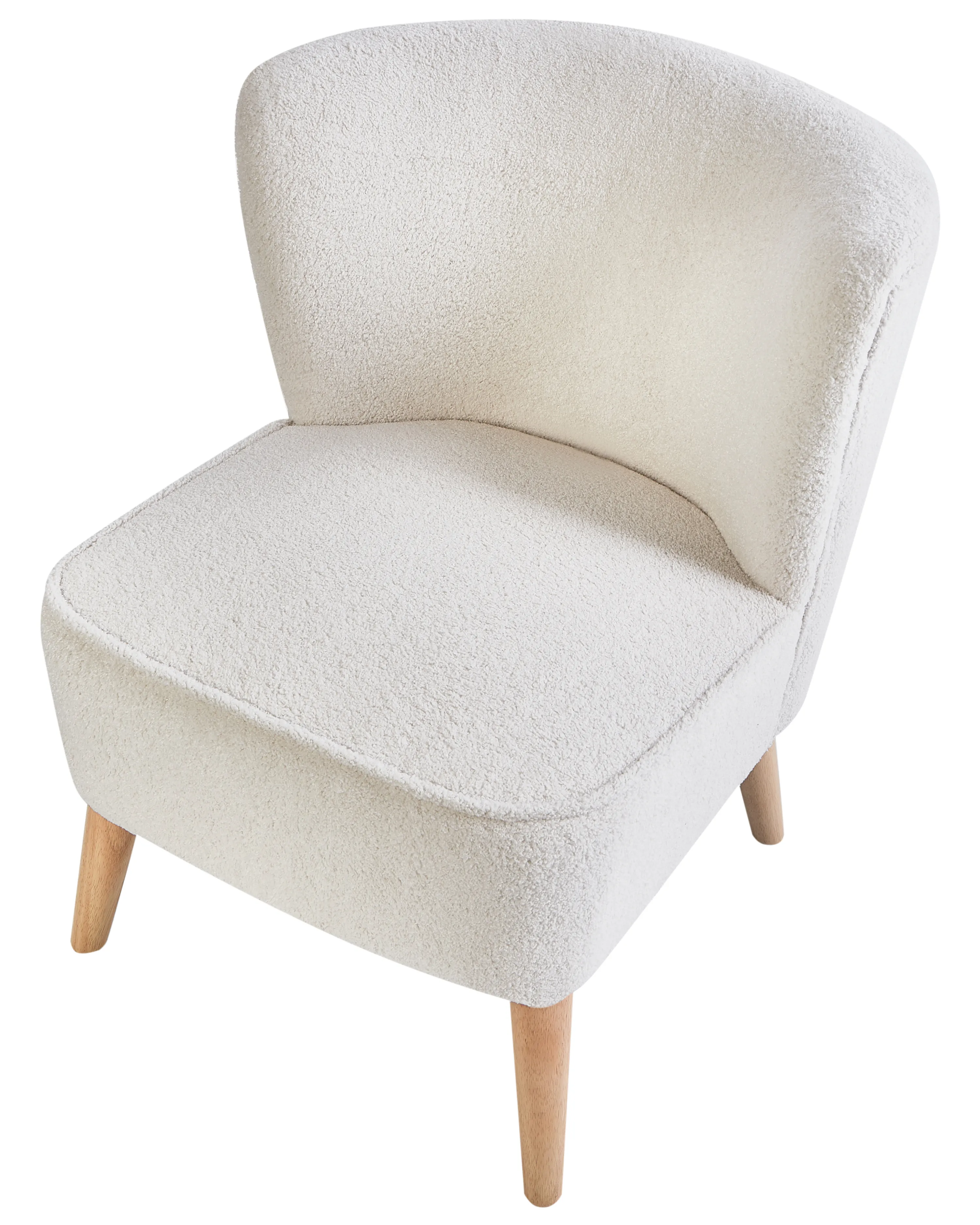 Fauteuil ALVEN Bouclé Gebroken wit