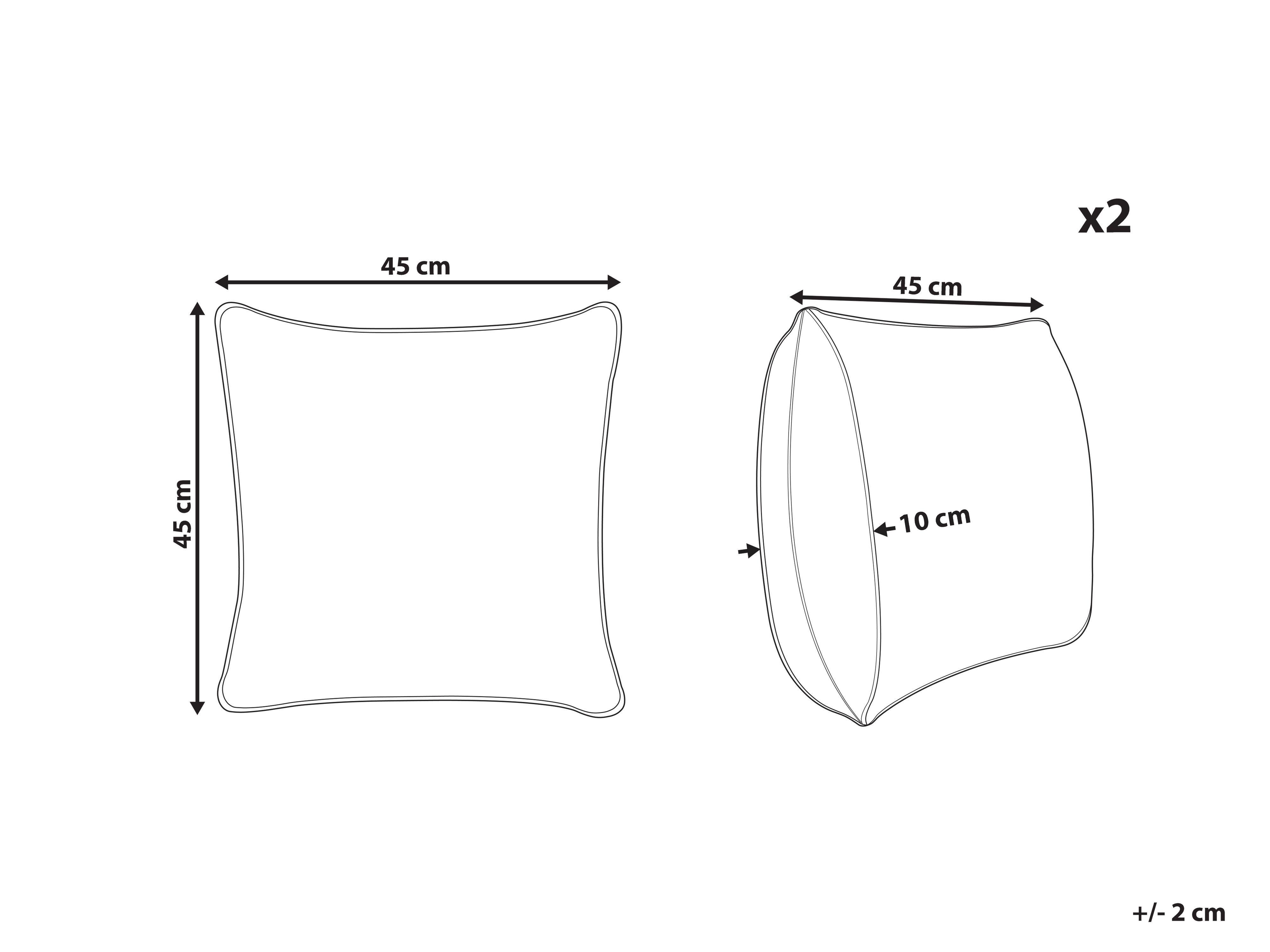 Set van 2 tuinkussens SEBORGA abstract patroon 45 x 45 cm Bruin
