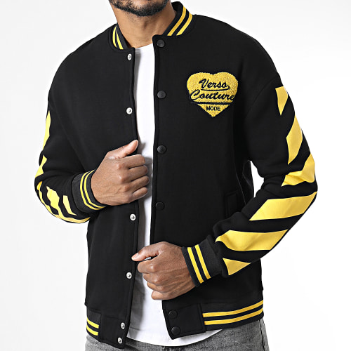 Veste Teddy 7421 Noir Jaune