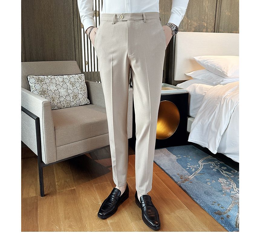 Deepwood - Hoge taille effen cropped taps toelopende pantalon (verschillende ontwerpen)