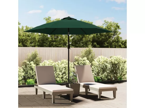 Parasol vert 3 m mât en acier