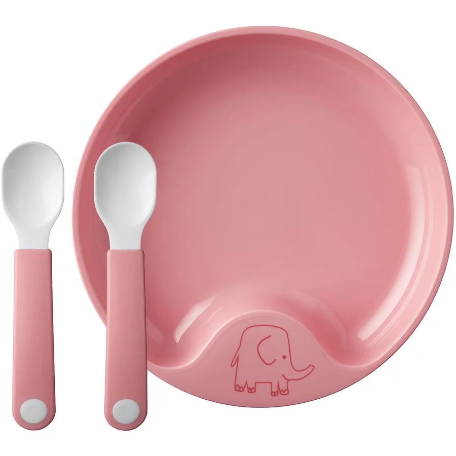 Mepal Lernteller mit Lernlöffel Mio ø 17,6 cm pink