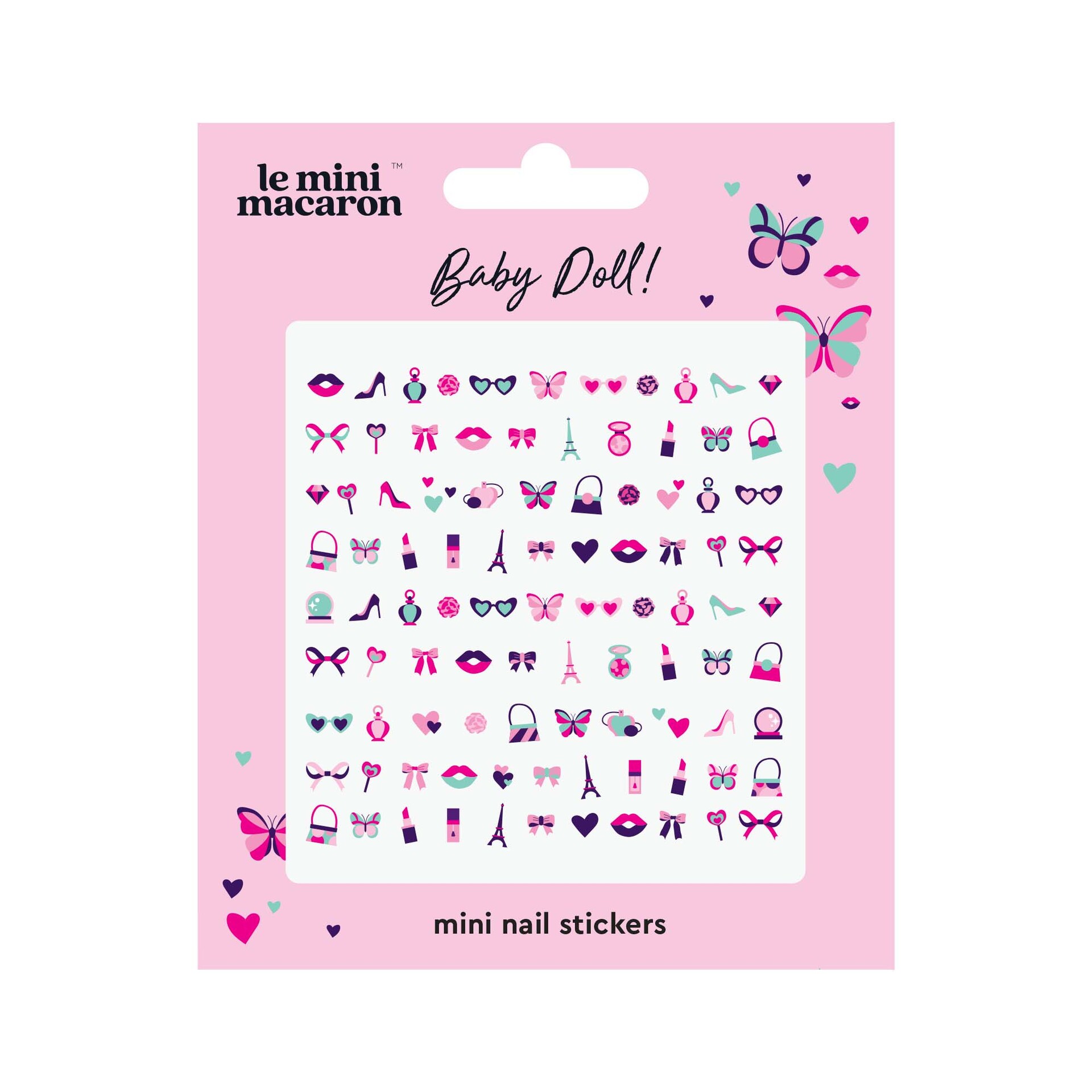 Le Mini Macaron Mini Nail Art Stickers Baby Doll