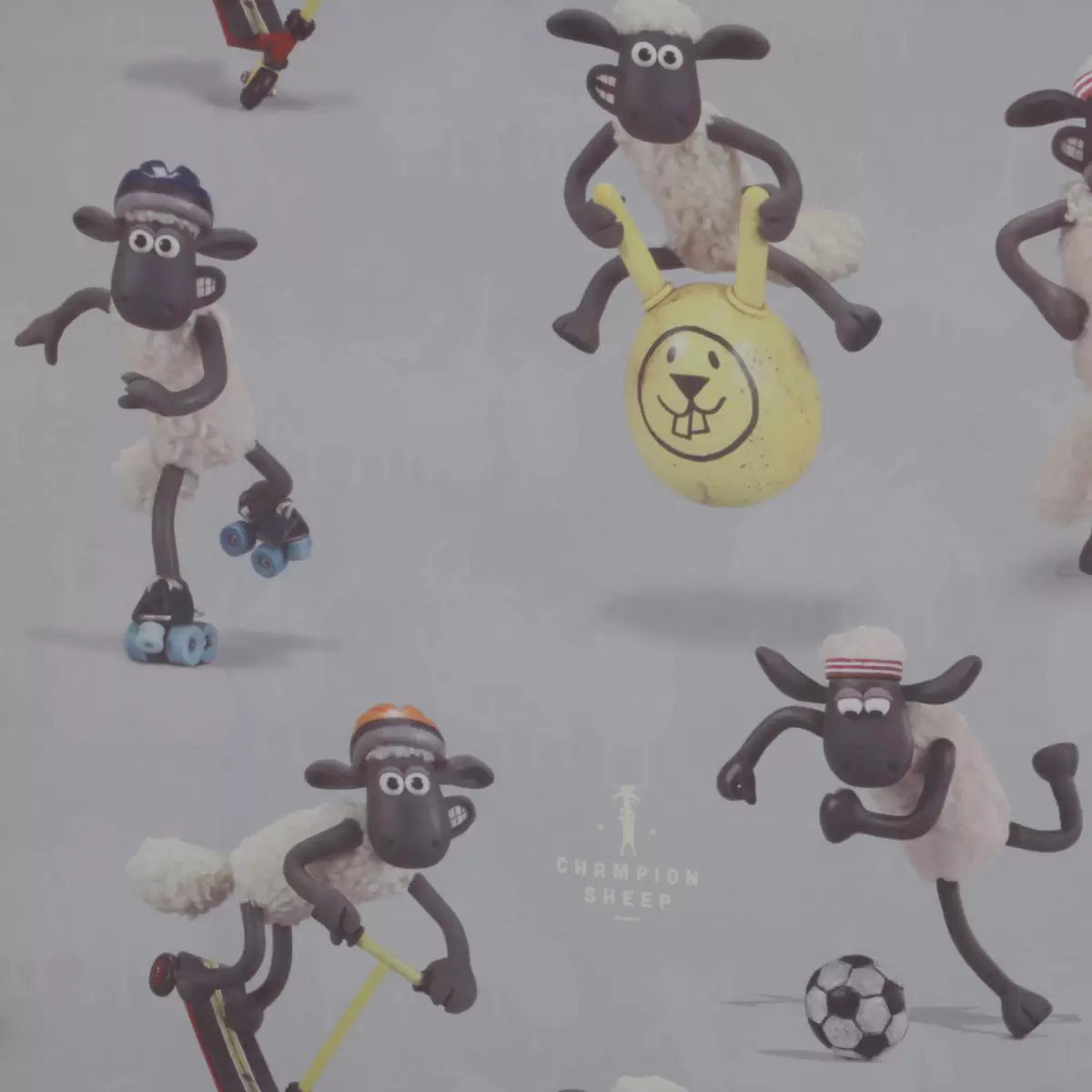 Verdunkelungsvorhang Shaun the sheep Grau