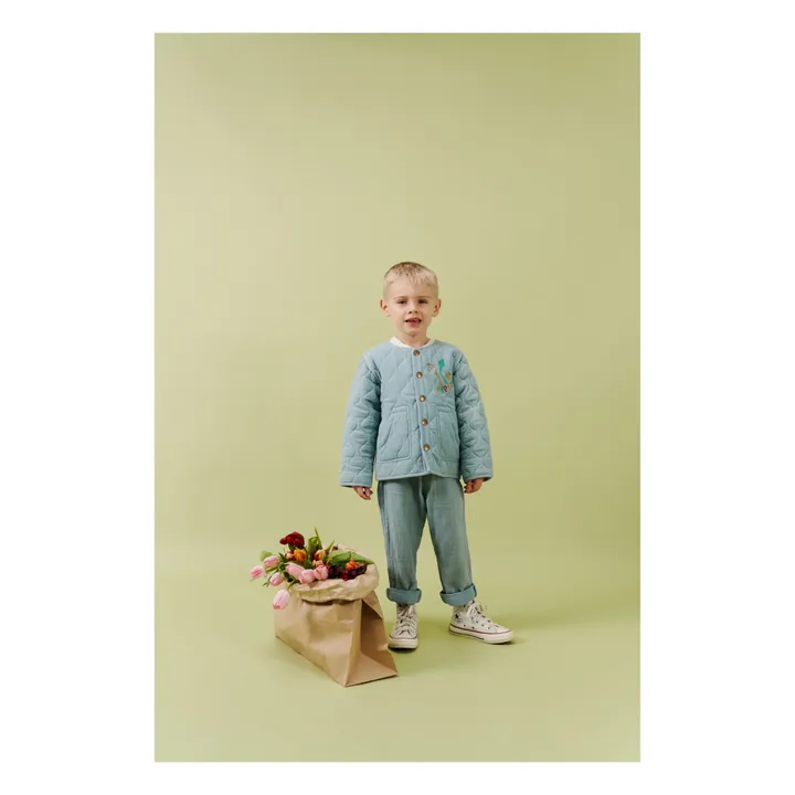 Louise Misha Pantalon Darshan Gaze de Coton | Bleu