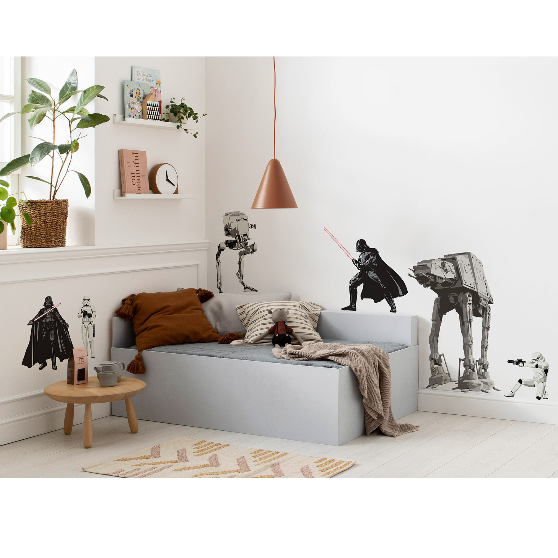 Wandtattoo STAR WARS DOOMED - grau-schwarz-weiß - 100x70 cm