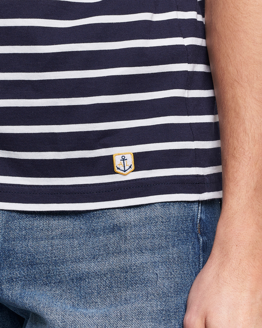 Armor-lux Hoëdic Boatneck Héritage Stripe T-shirt Navy/White
