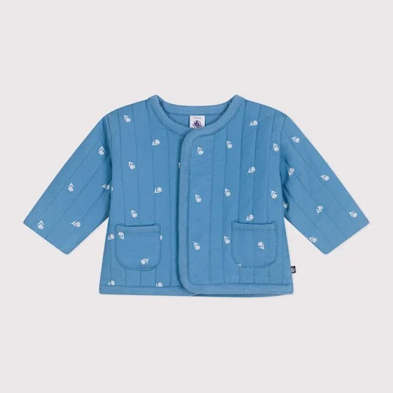 Veste bébé en coton matelassée imprimé petites fleurs   de               Petit Bateau
