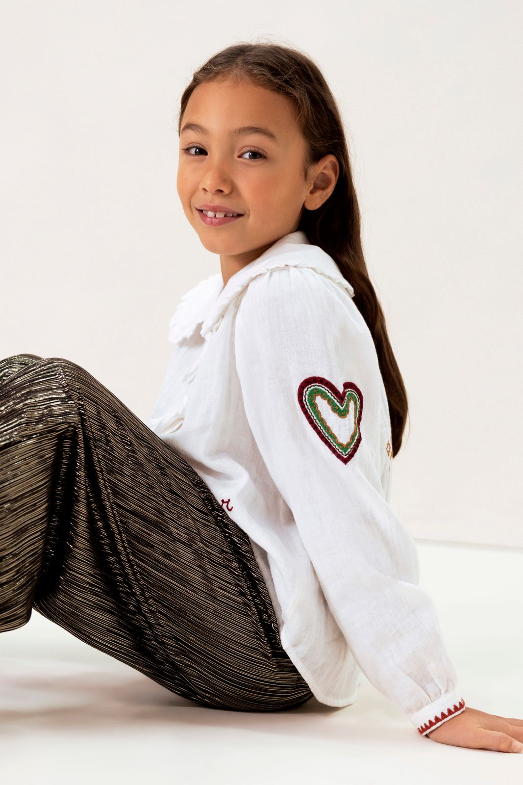 Witte blouse met embroidery