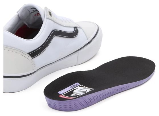 Chaussures Vans Skate Old Skool Cuir blanc/Blanc