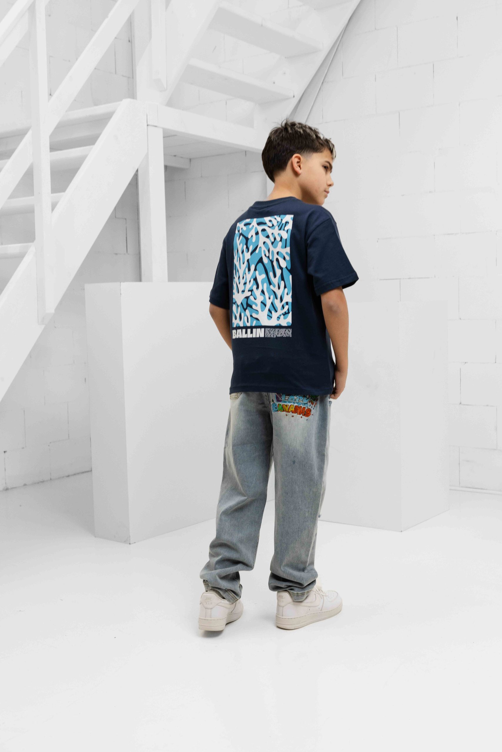 Ballin Amsterdam Coral Overload T-Shirt Kids Donkerblauw