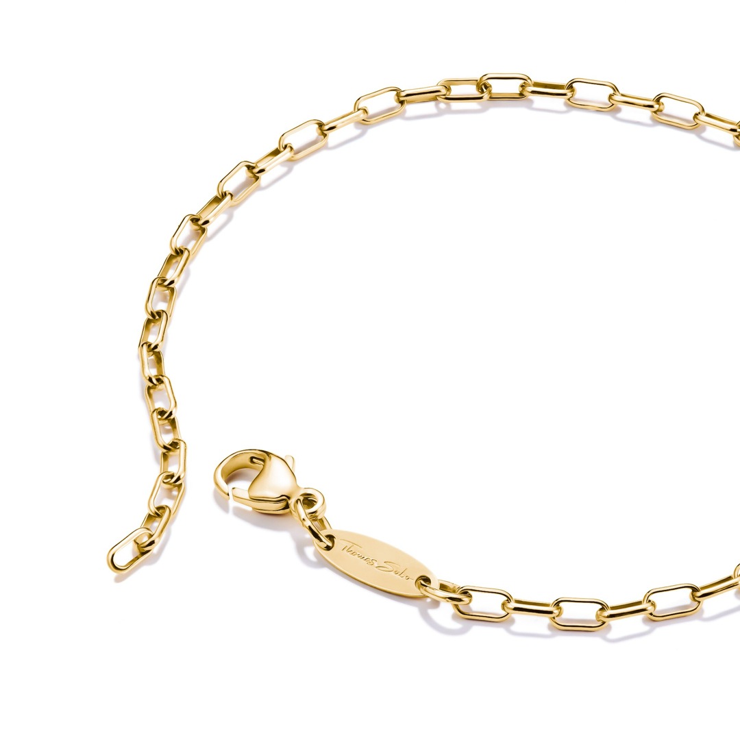 Thomas Sabo Charm Club Original-Armband Paperclip vergoldet