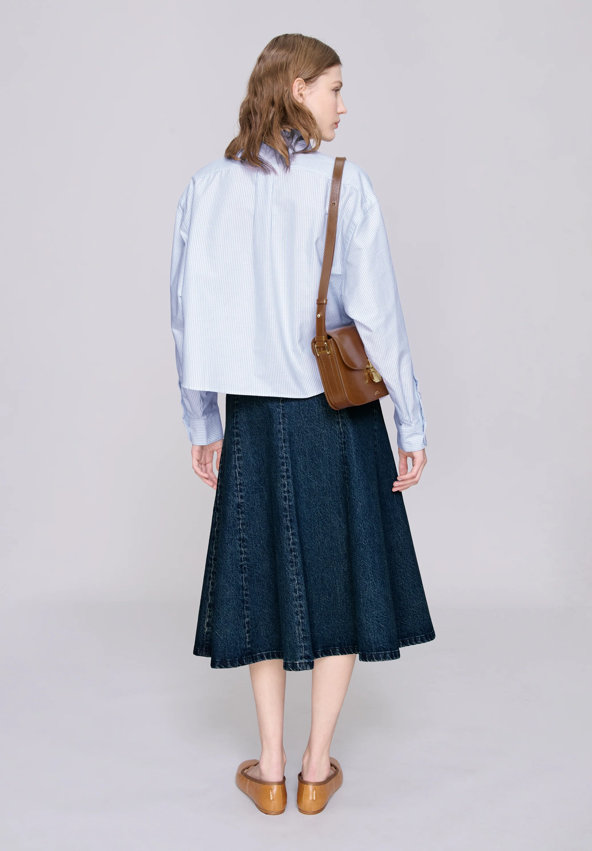chemise sophia button down logo - Bleu
