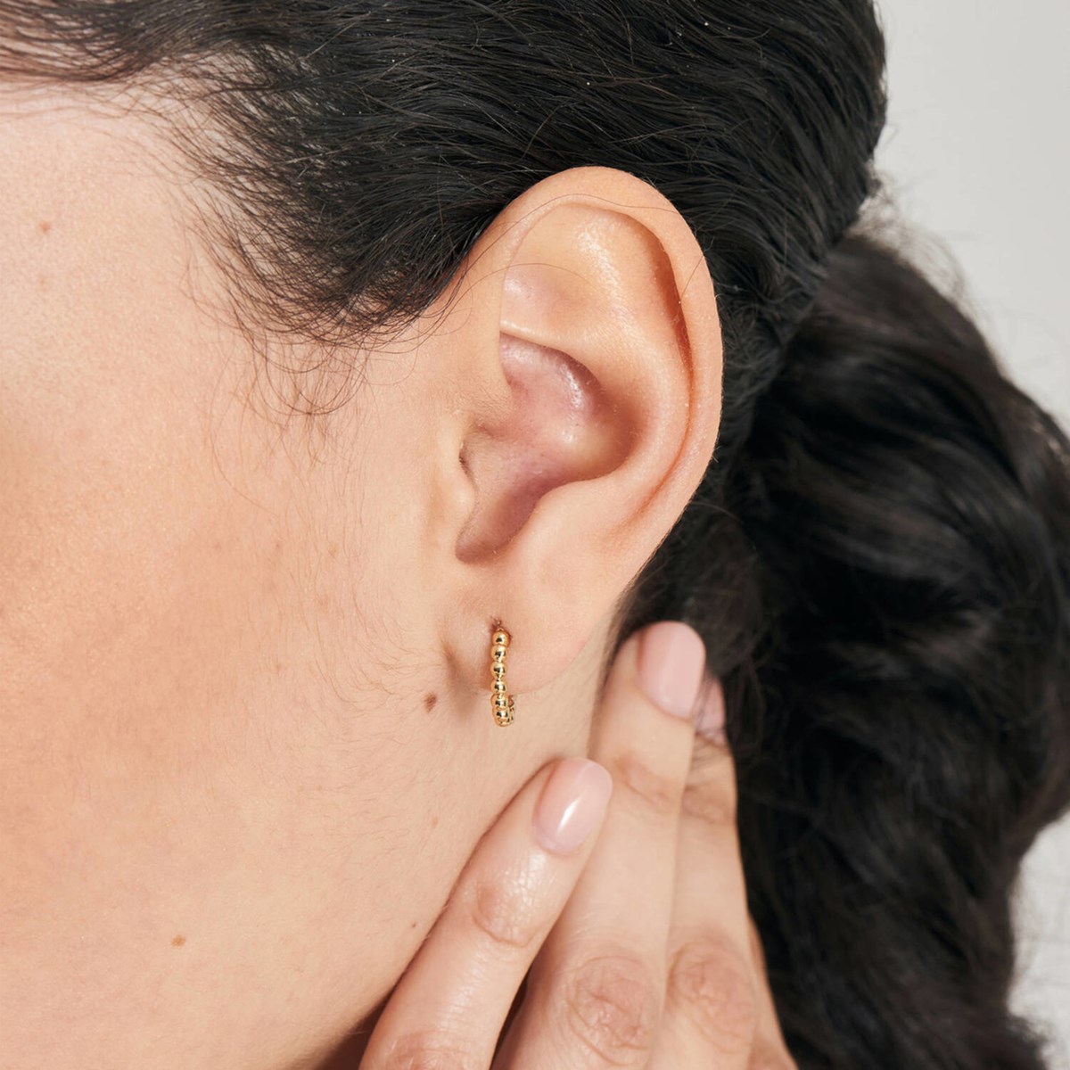 Boucles d'oreilles créoles Ania Haie Spaced Out Orbdorées