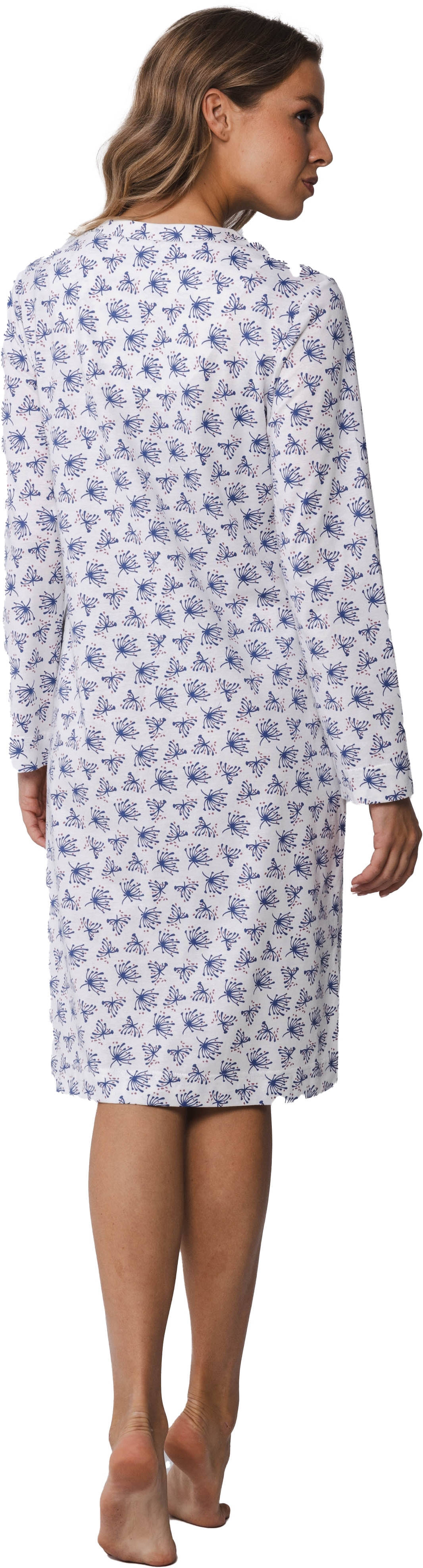 Pastunette nachthemd wit/blauw