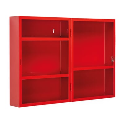 Medizinschrank Pronto, RAL 3000 Feuerrot