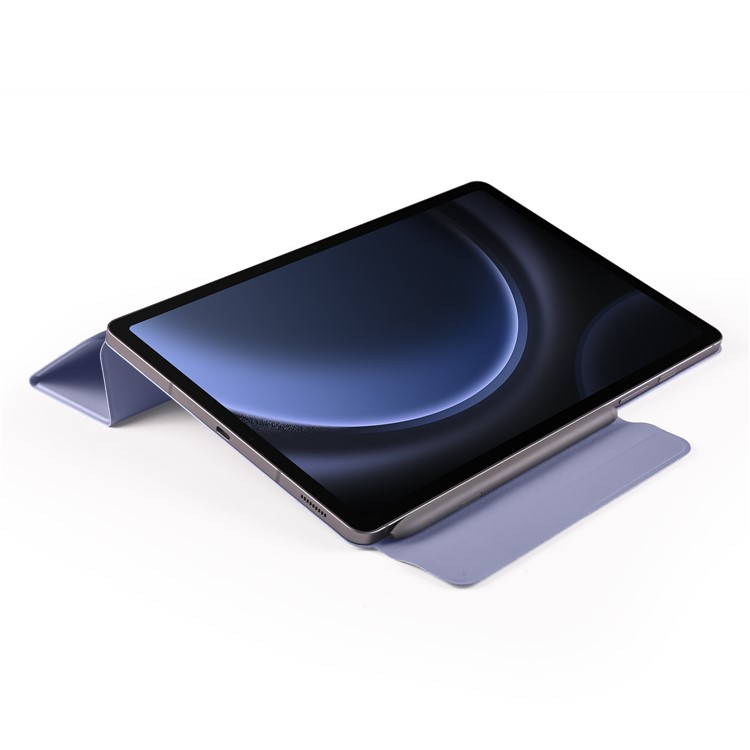 Samsung Galaxy Tab S10 Lite / S10 FE / Tab S9 FE / Tab S9 Smart Cover Leder Tasche Schutzhülle Magnetcover Origami Flip Case - Lila