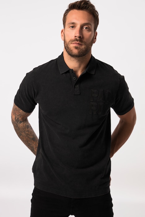 Poloshirt, Halbarm, Pikee, Badges, bis 8 XL