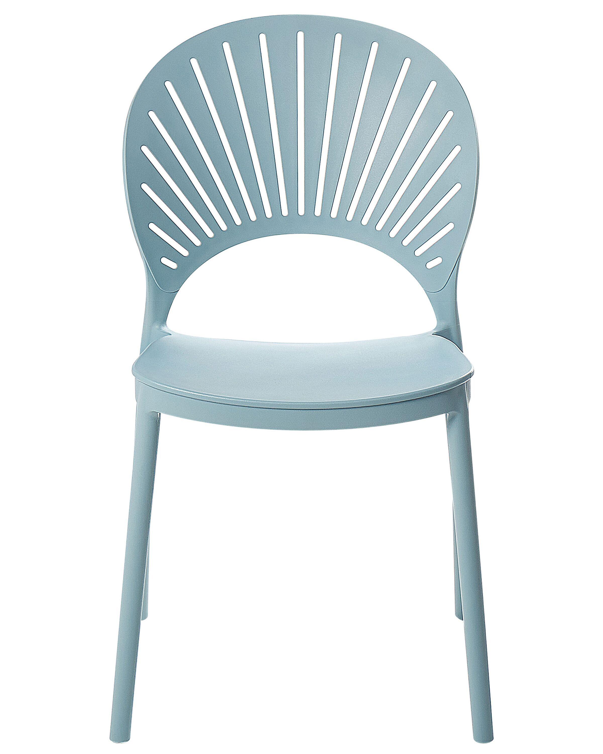 Set van 4 tuinstoelen OSTIA Lichtblauw