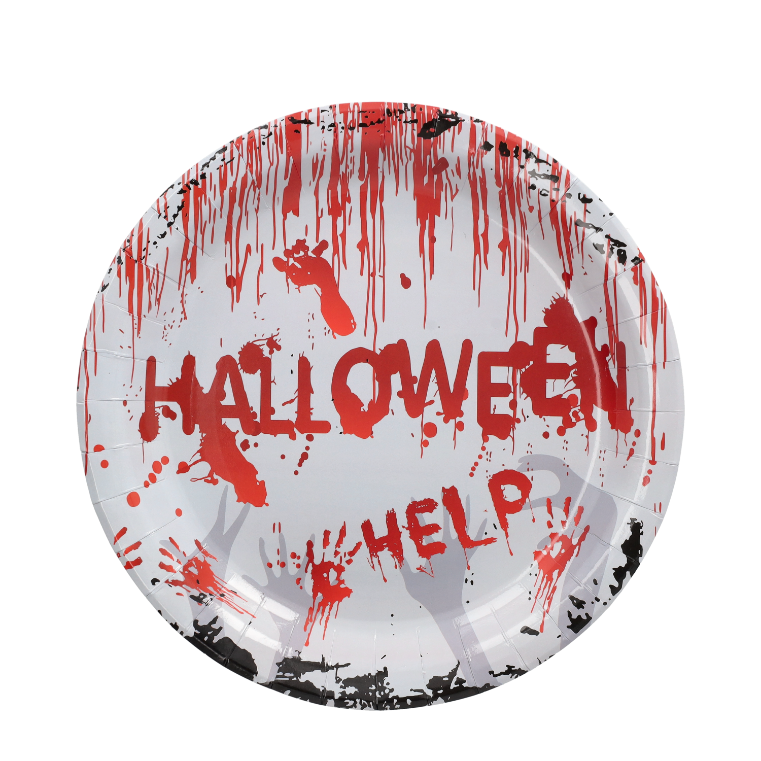 (92-tlg. Set) Einweg Geschirr Halloween Party Tisch Deko inkl. Teller / Servietten / Papp Becher - Help