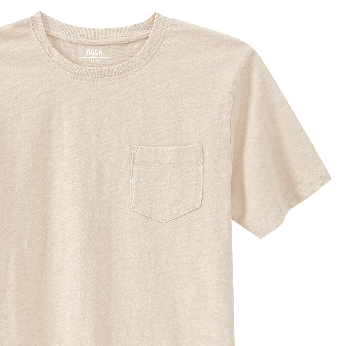 Yigga Jungen T-Shirt mit Brusttasche beige