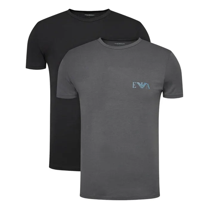 Emporio Armani Bold Monogram Crew T-shirt Heren (2-pack)