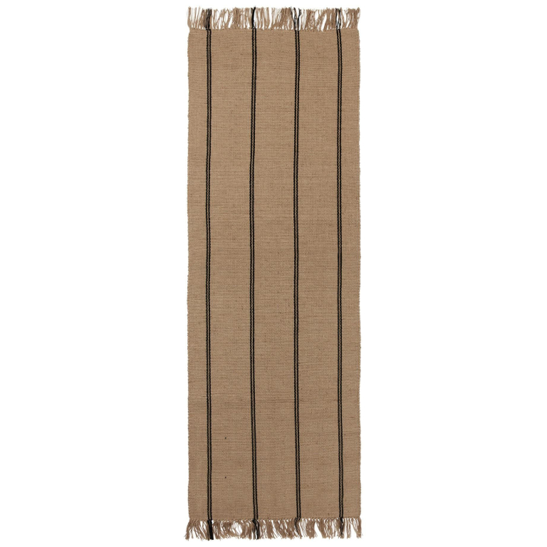 Broste Copenhagen Yuki vloerkleed 200x70 zwart/naturel