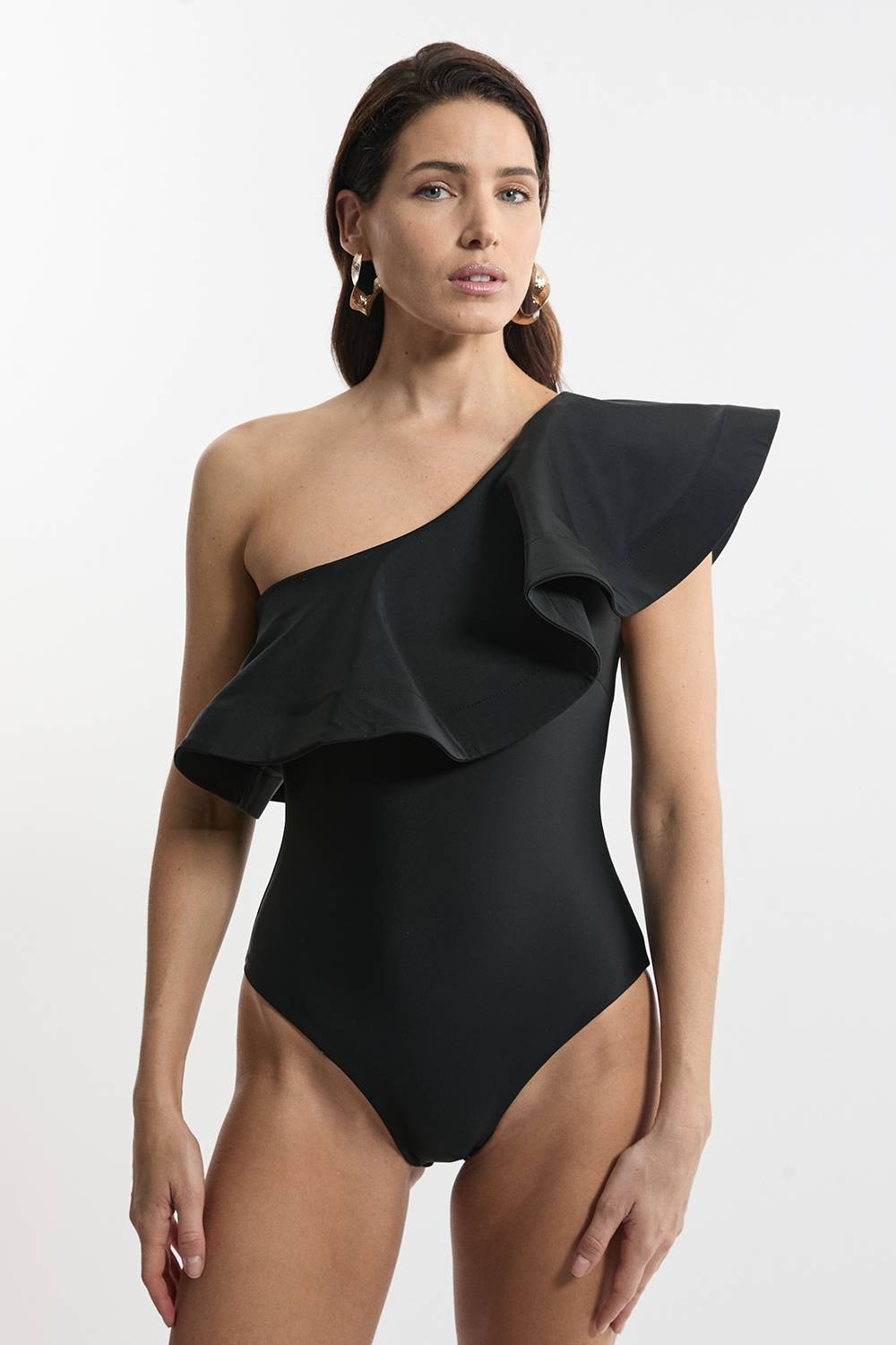 KarenMillen Maillot de bain Drama à volant et à une épaule