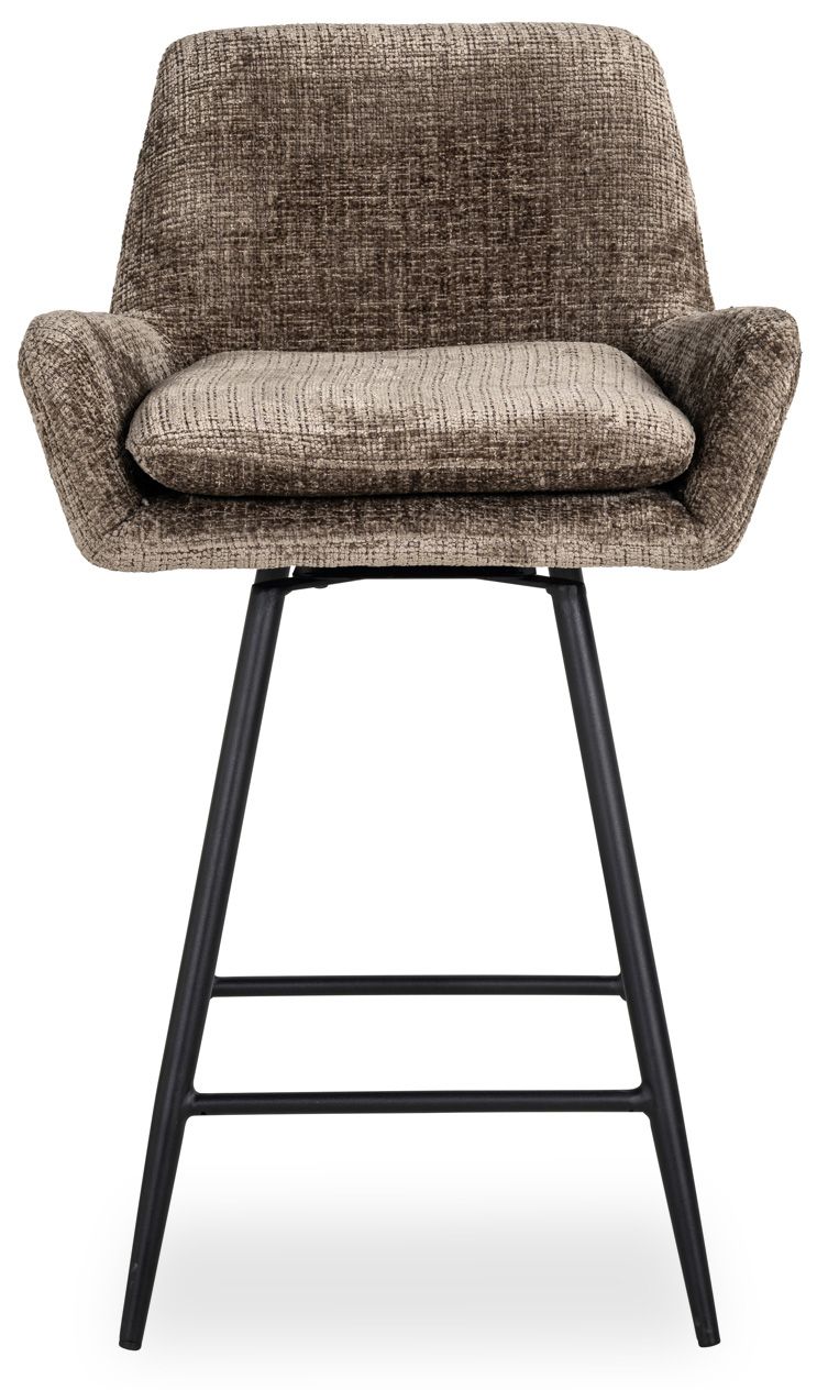 Barstoel S4751 Stone Chenille Linsey B54 x D53 x H91 cm