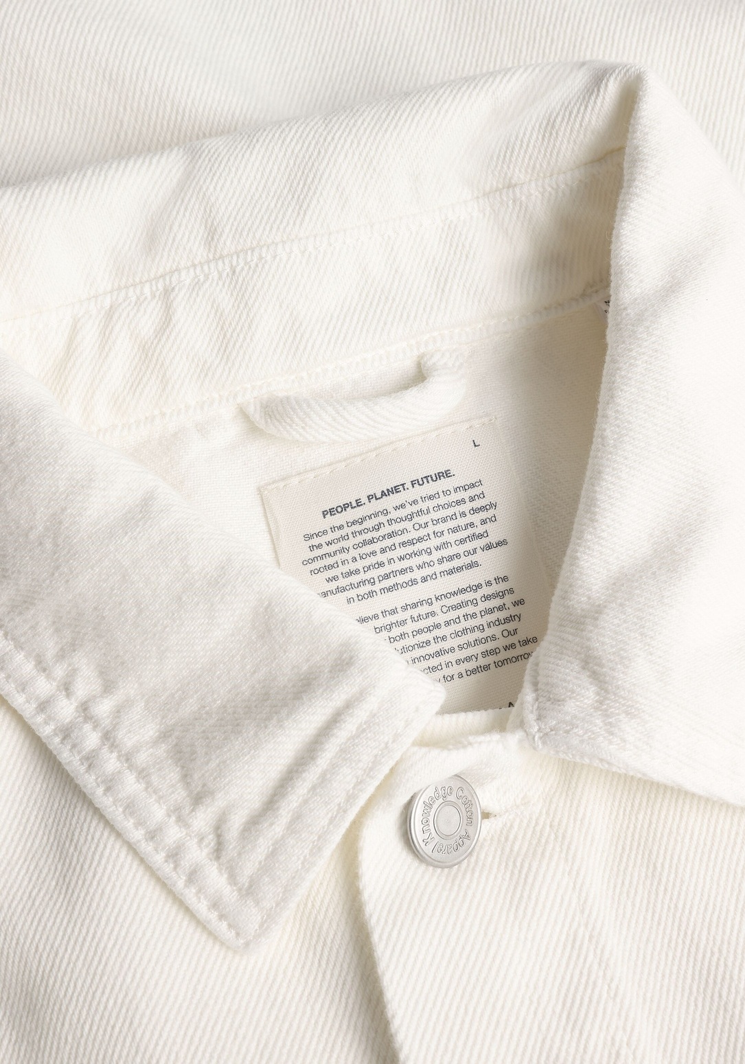 Knowledge Cotton Apparel Jacke Raw Twill Workwear Jacket Egret