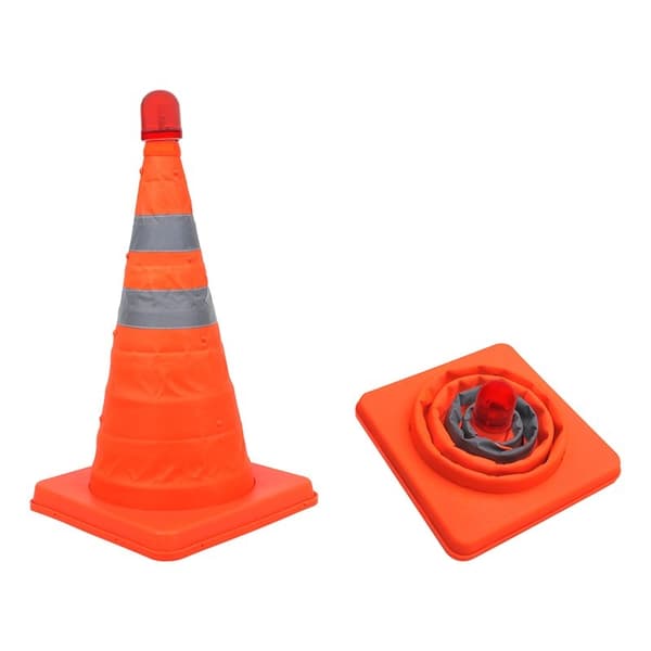 Sikkerhetskjegle reaktiverbar med LED-lys