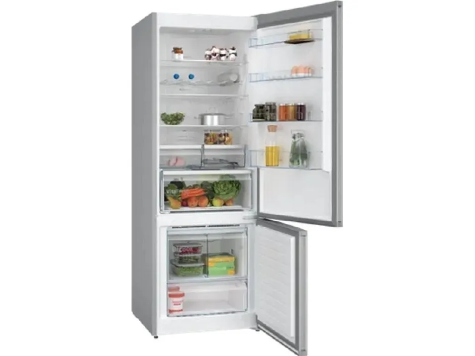 Bosch Serie | 4 KGN56XLEB - Køleskab/fryser - bund-fryser - bredde: 70 cm - dybde: 80 cm - højde: 193 cm - 508 liter - Klasse E - inox-look