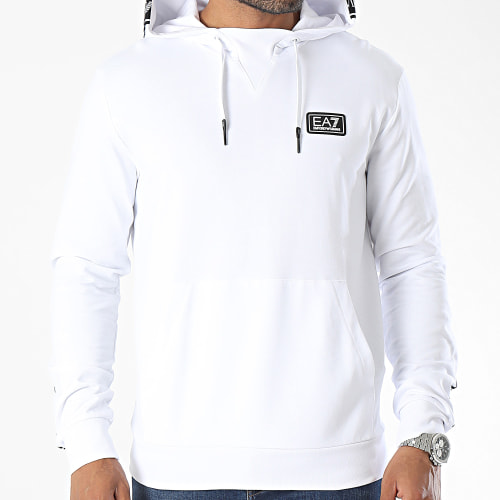 Sweat Capuche A Bandes 6RPM13-PJ05Z Blanc