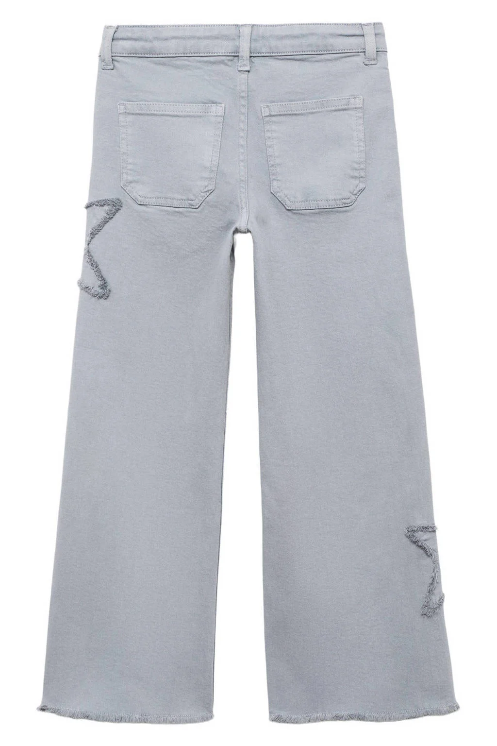 Mango Kids wide leg jeans light blue denim
