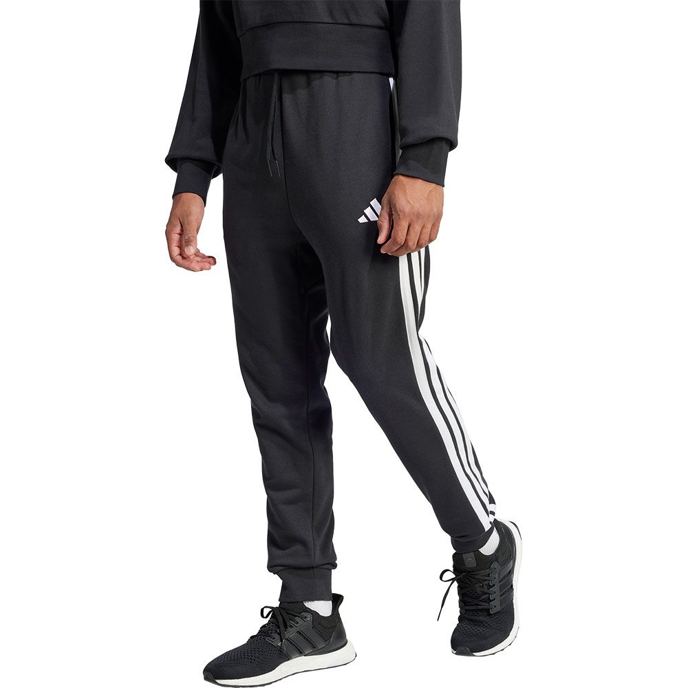 adidas Essentials 3-Streifen French Terry Hose Herren black