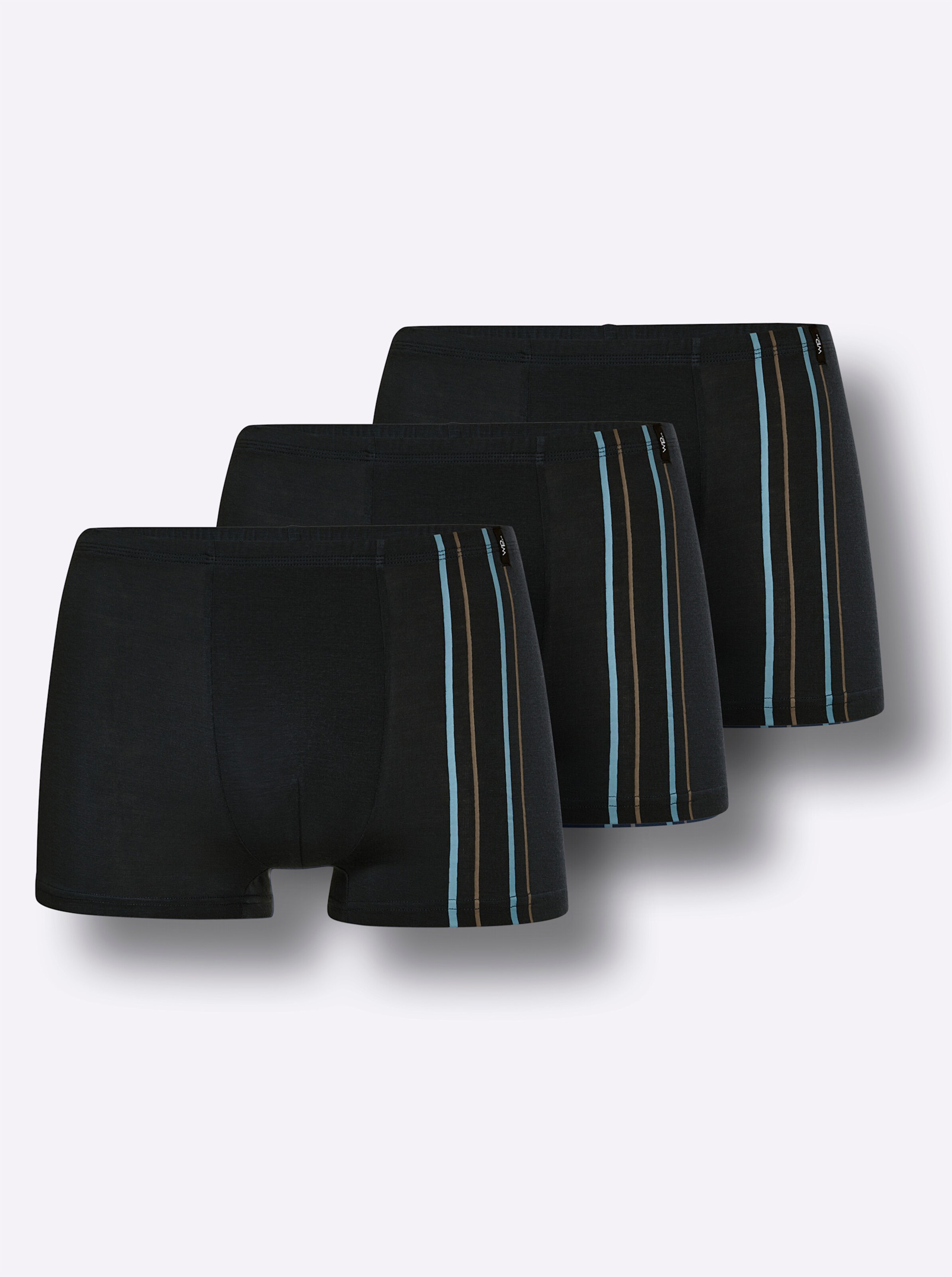 wäschepur men Pants in schwarz-aqua