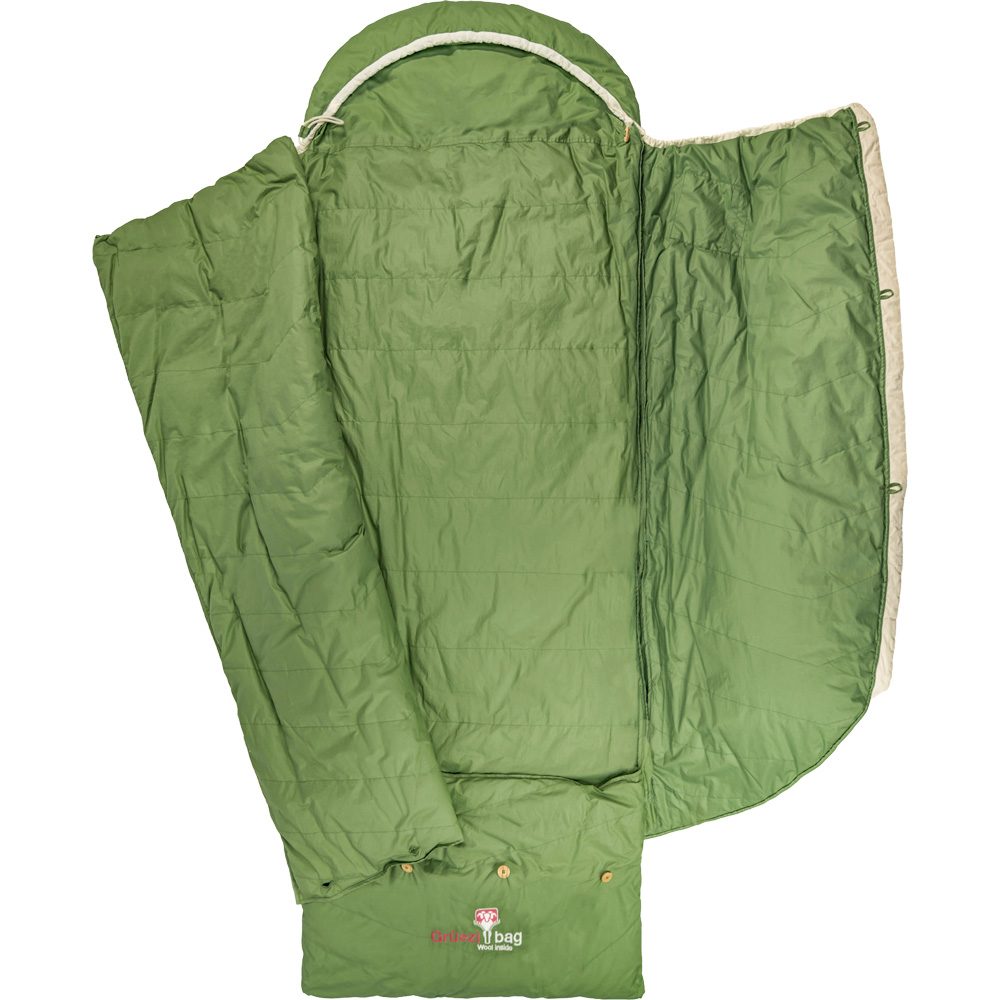 Grüezi Bag Biopod DownWool Nature Comfort Schlafsack basil green